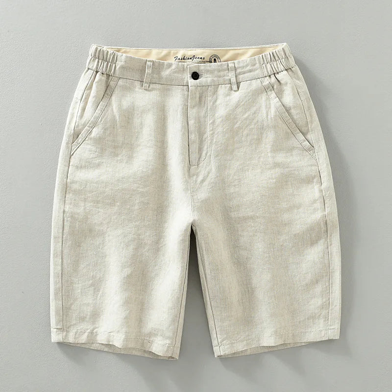 Simple Breathable 100% Linen Shorts - Clothing Straight Summer Pants