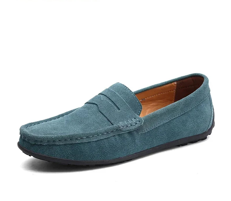 Navy Suede Loafers – Old Money Elegance