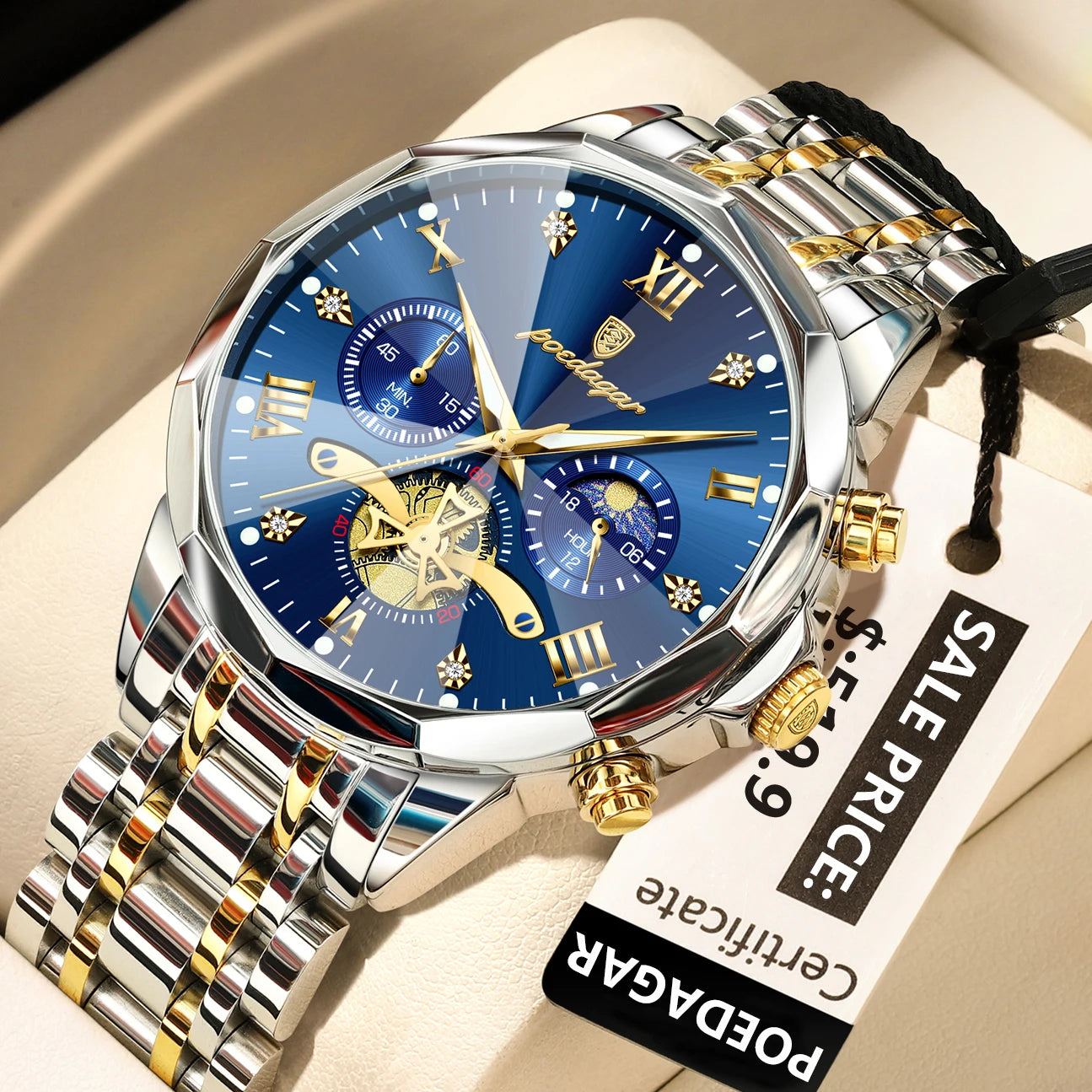 Luxury Men Watch Top Original Waterproof Luminous Chronograph