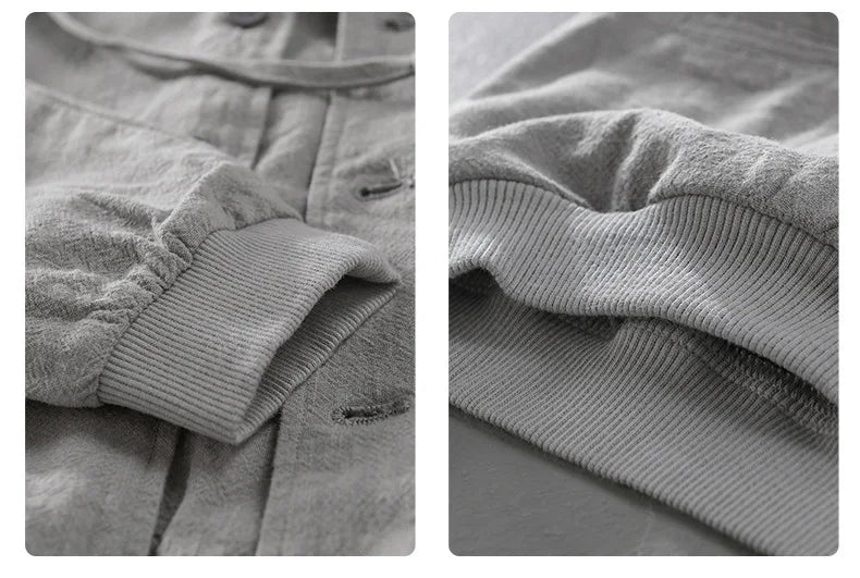 Giacca con cappuccio in lino da uomo – Leggera, casual e confortevole