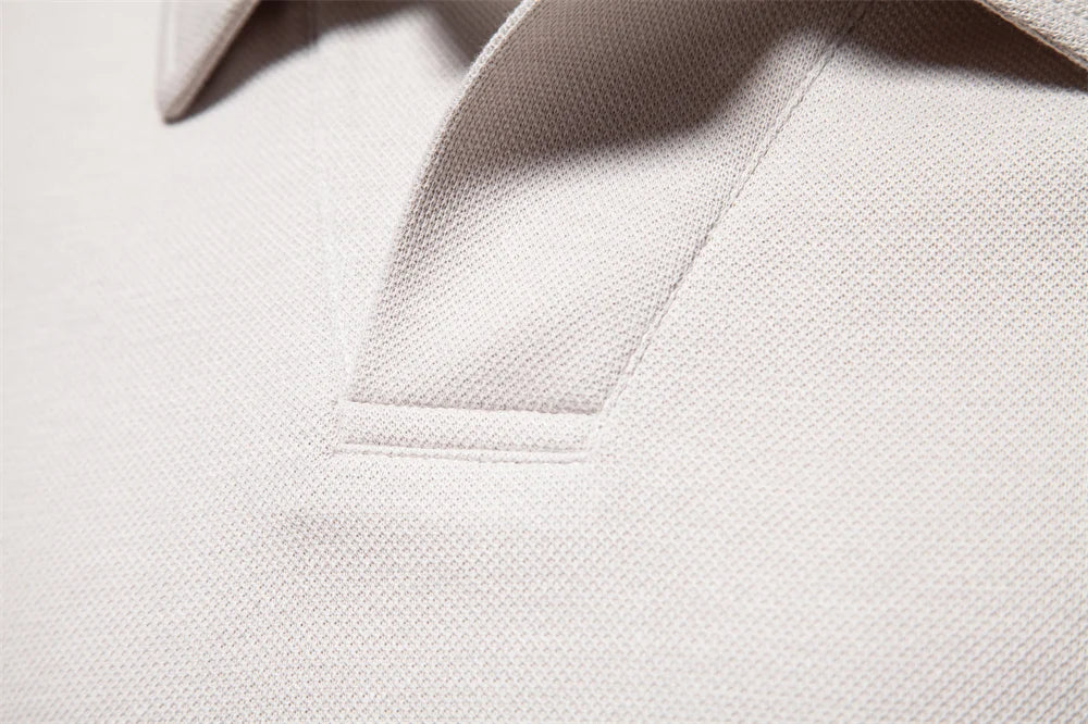 Embroidery Polo Shirt for Men Fashion Neck Turn Down Collar Social Polo Shirts Luxury Golf Shirt