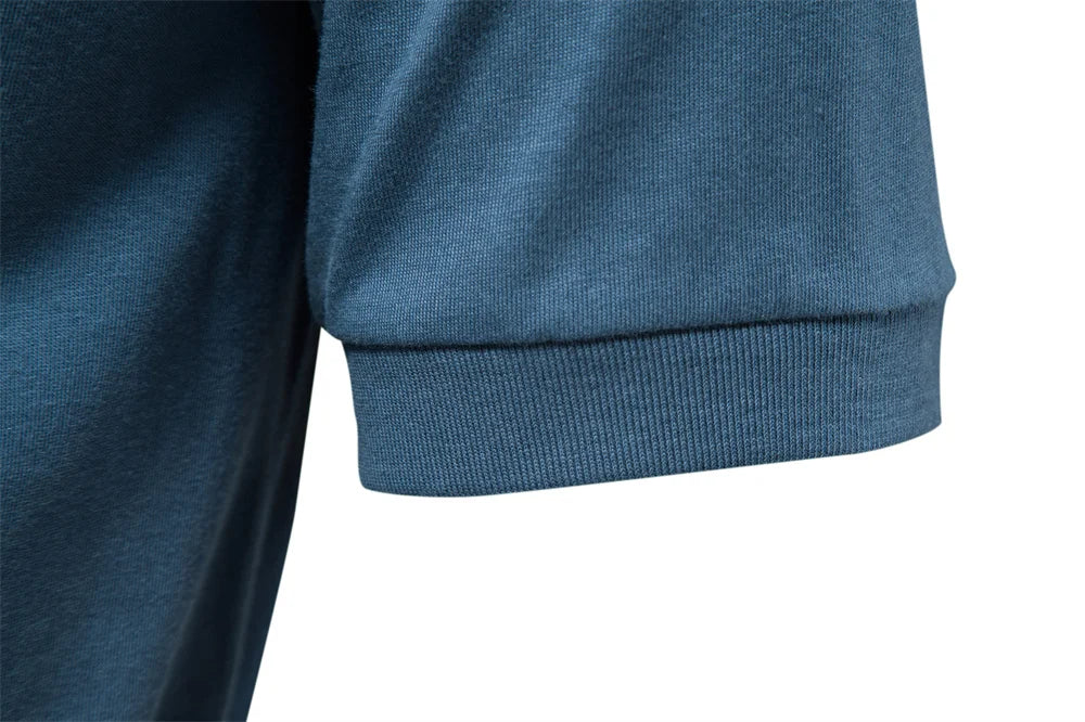 100% Cotton Embroidery Men's Polo New Summer Brand Social