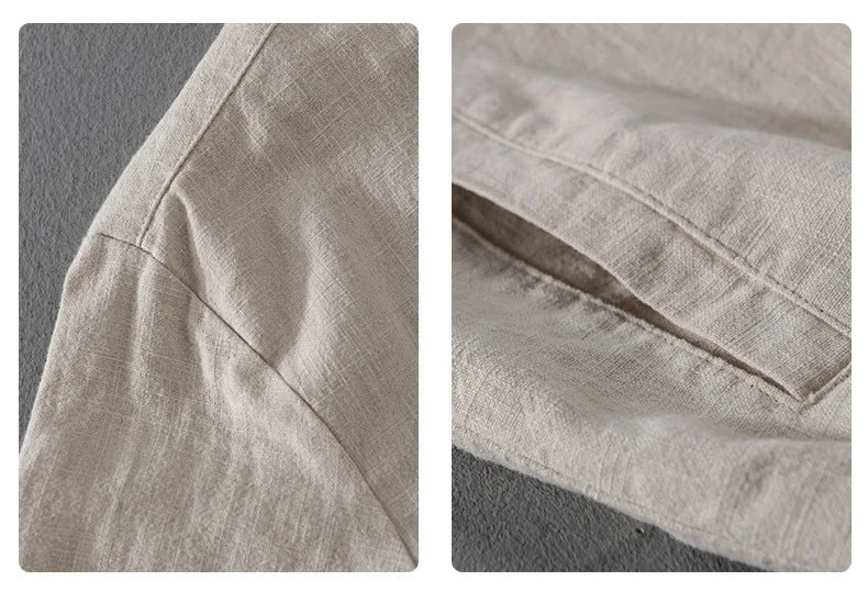Giacca casual da uomo in cotone e lino – Capospalla leggero per primavera e autunno