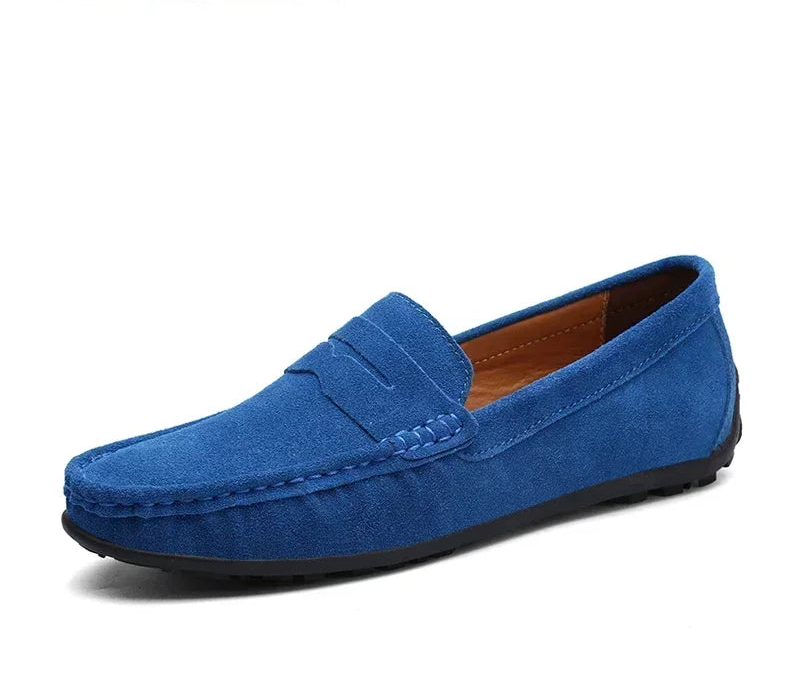 Navy Suede Loafers – Old Money Elegance