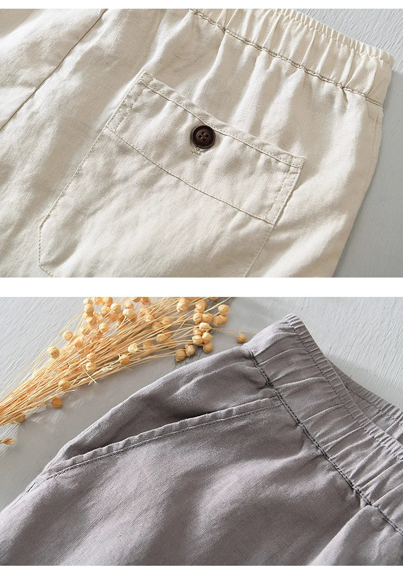 Completo estivo casual traspirante con pantaloncini e camicia a maniche corte per uomo