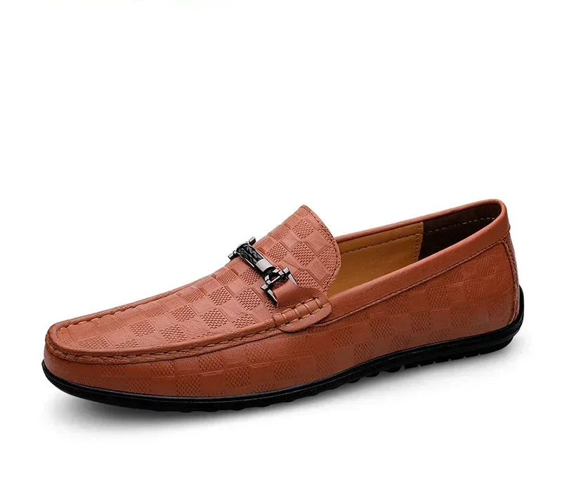 Luxury Leather Loafers Breathable