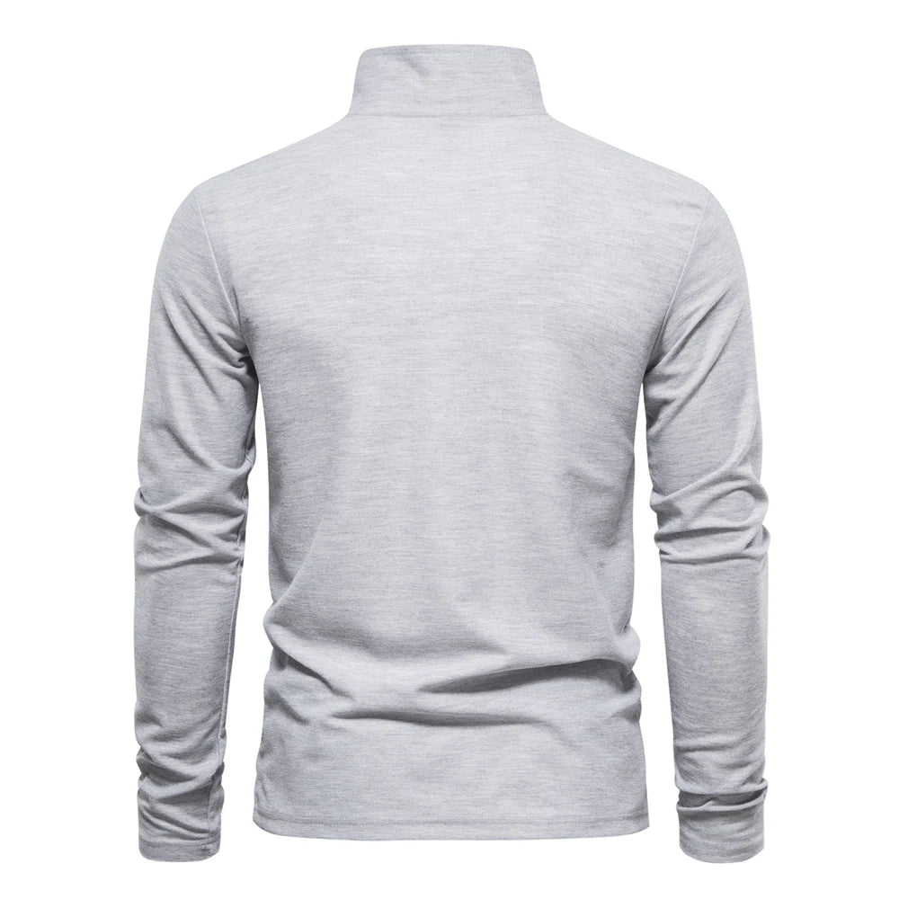 New Men's Embroidery Polo Long Sleeve Social
