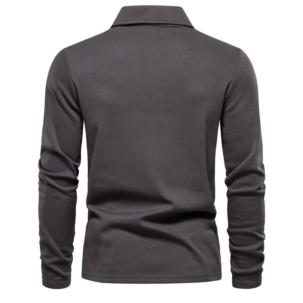 Embroidery Polo Shirt for Men Fashion Neck Turn Down Collar Social Polo Shirts Luxury Golf Shirt