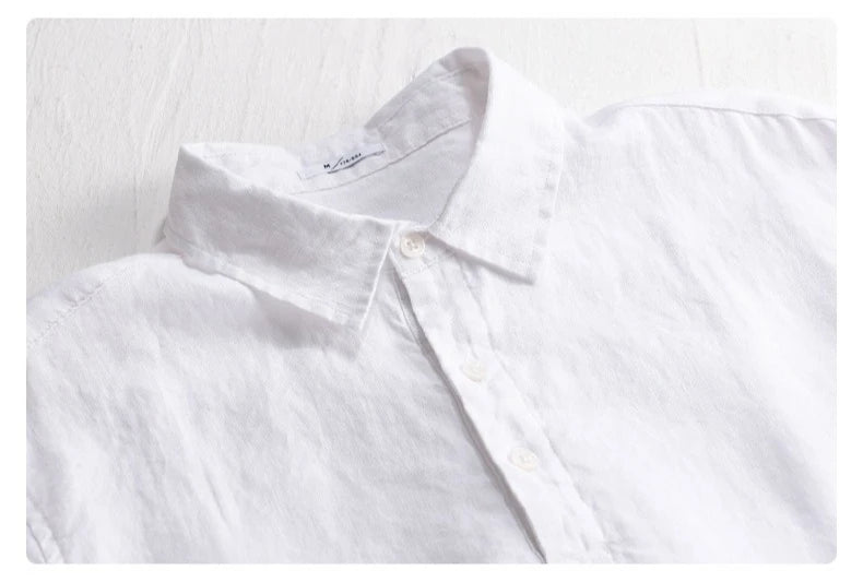 100% Linen Long-Sleeve Shirt – Refined Simplicity