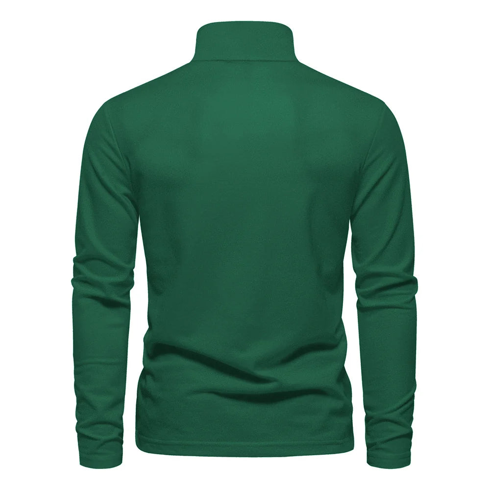 New Men's Embroidery Polo Long Sleeve Social