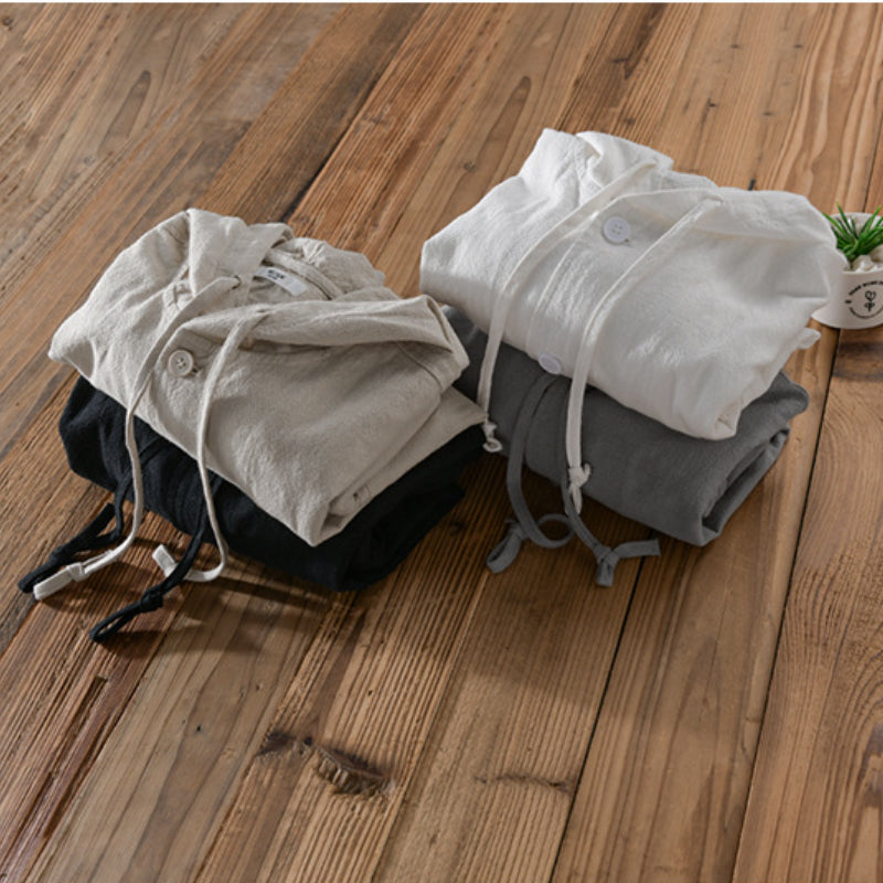 Giacca con cappuccio in lino da uomo – Leggera, casual e confortevole