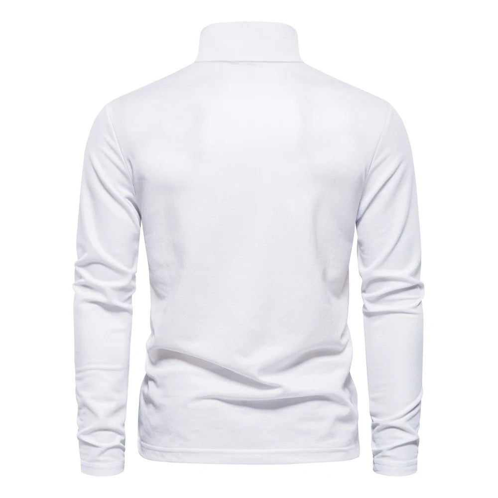 New Men's Embroidery Polo Long Sleeve Social