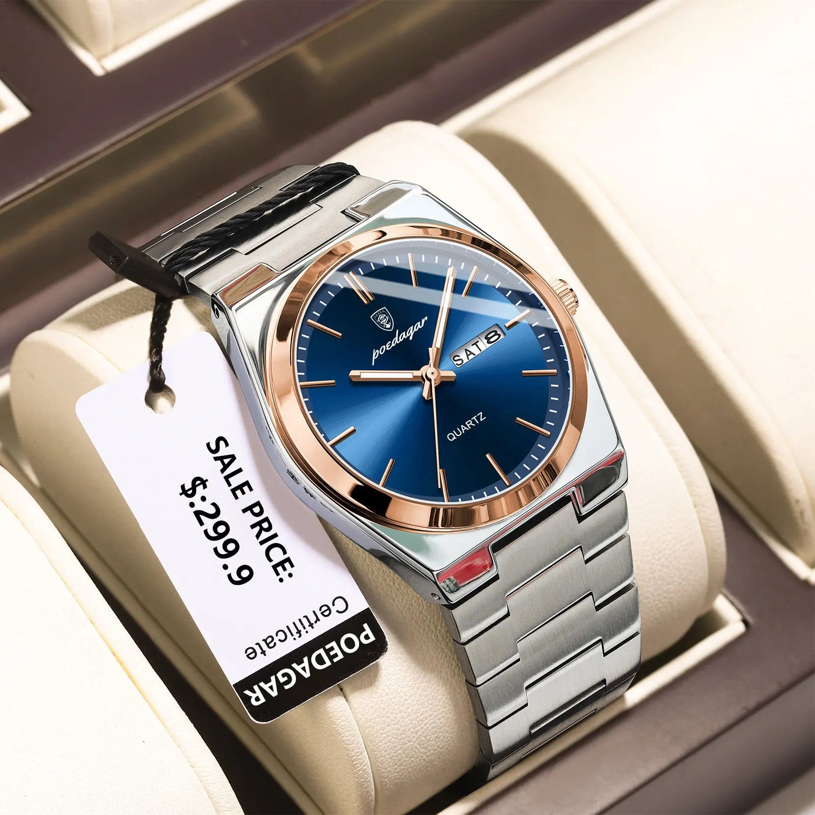 Luxury Quartz Man Wristwatch Sport Men Watches Waterproof Reloj+box