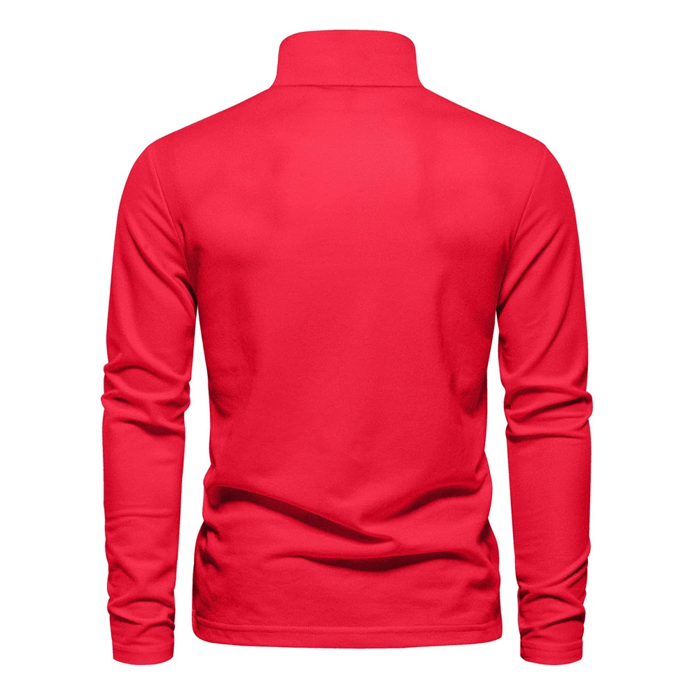 New Men's Embroidery Polo Long Sleeve Social
