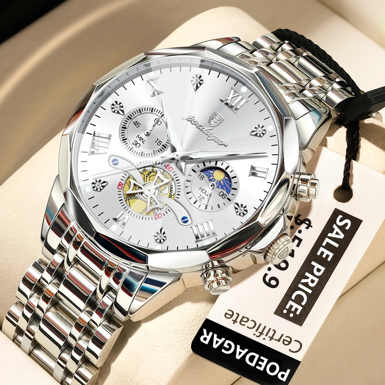 Luxury Men Watch Top Original Waterproof Luminous Chronograph