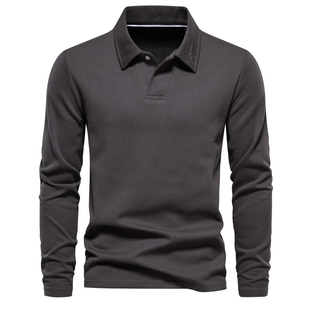 Embroidery Polo Shirt for Men Fashion Neck Turn Down Collar Social Polo Shirts Luxury Golf Shirt