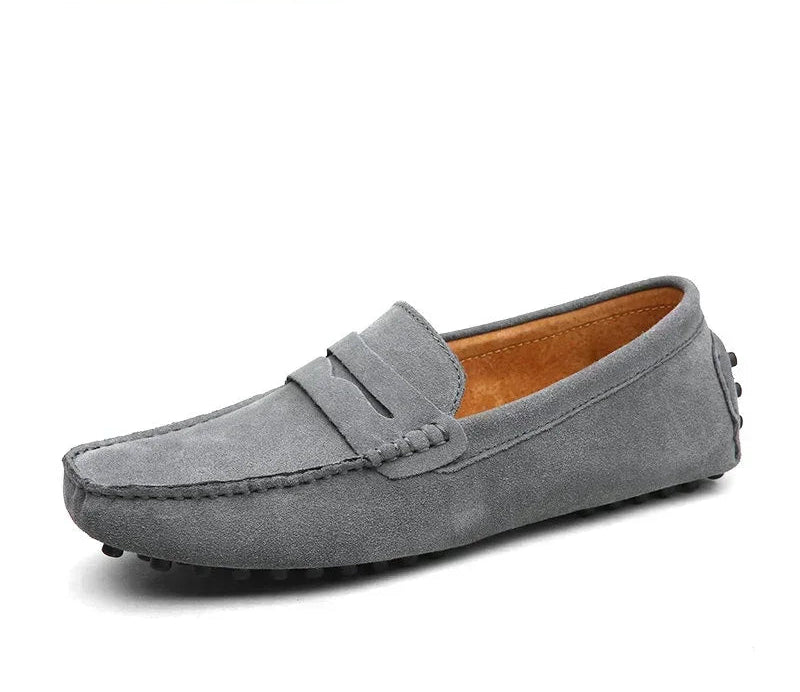 Navy Suede Loafers – Old Money Elegance