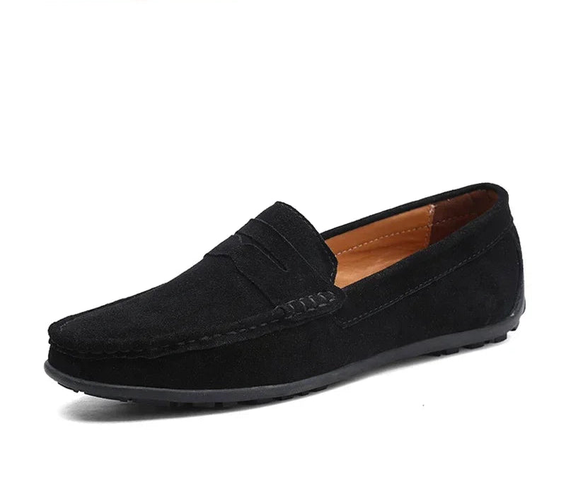 Navy Suede Loafers – Old Money Elegance