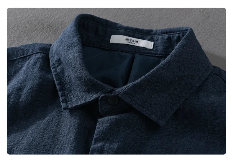 Giacca casual da uomo in cotone e lino – Capospalla leggero per primavera e autunno