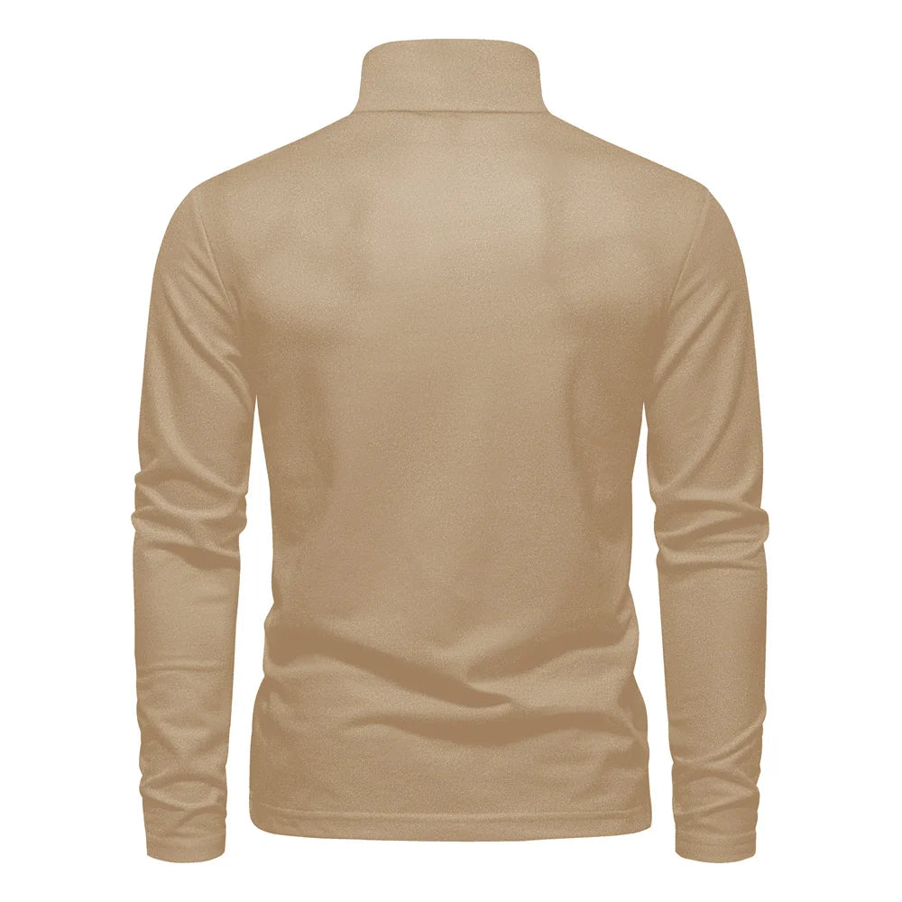 New Men's Embroidery Polo Long Sleeve Social