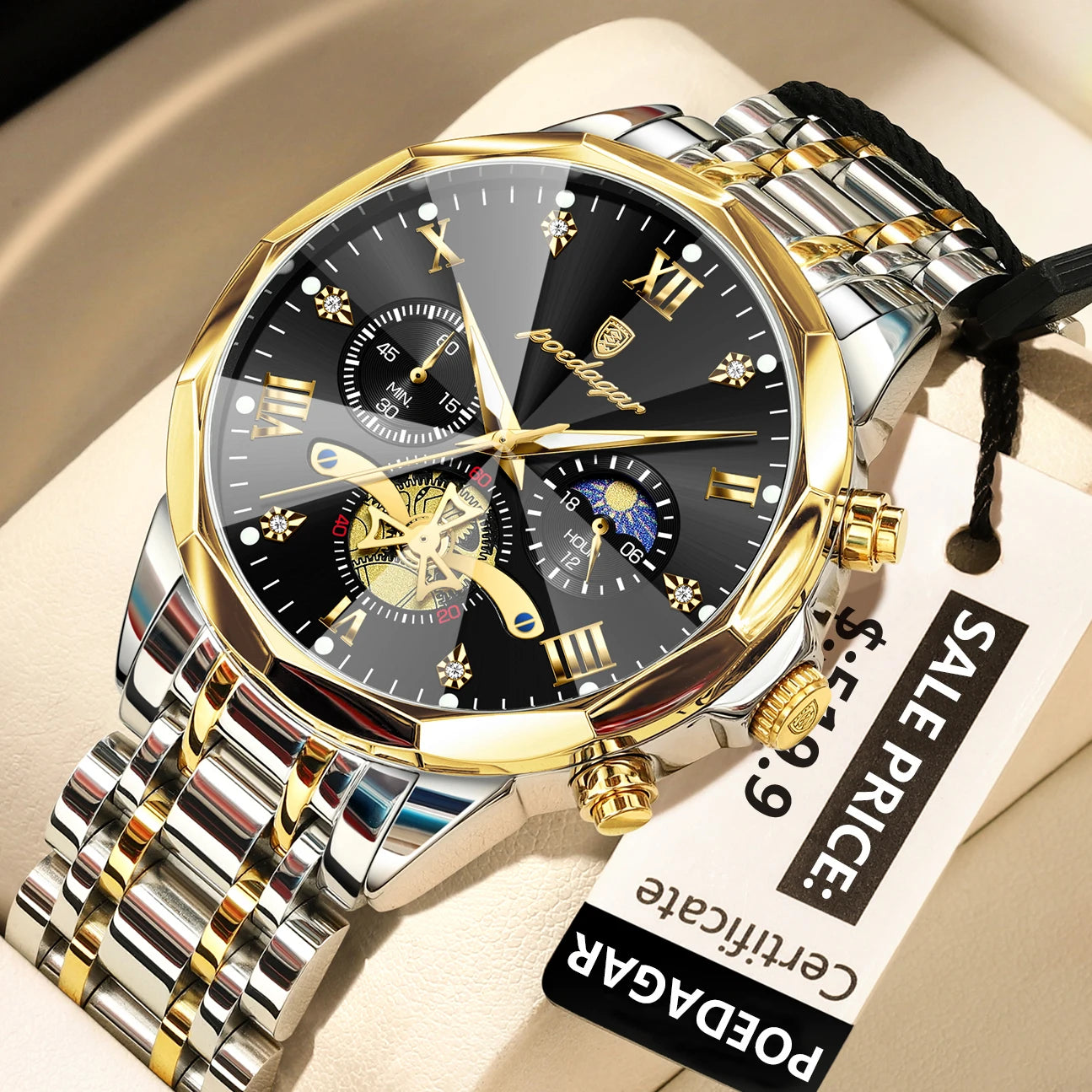 Luxury Men Watch Top Original Waterproof Luminous Chronograph