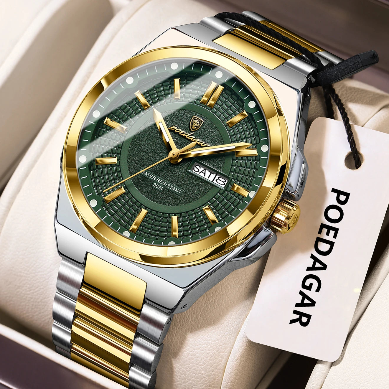 Original Men Clock Quartz ,Date ,Week Luxury Man Waterproof