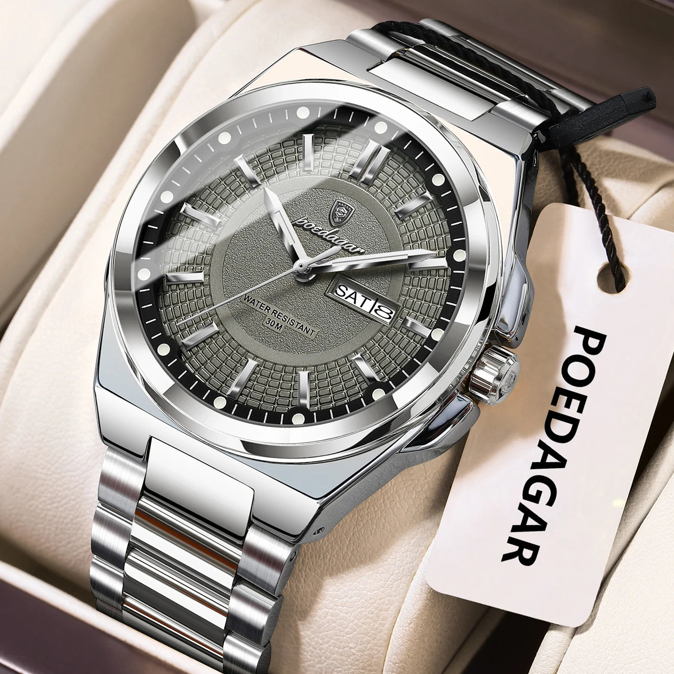 Original Men Clock Quartz ,Date ,Week Luxury Man Waterproof