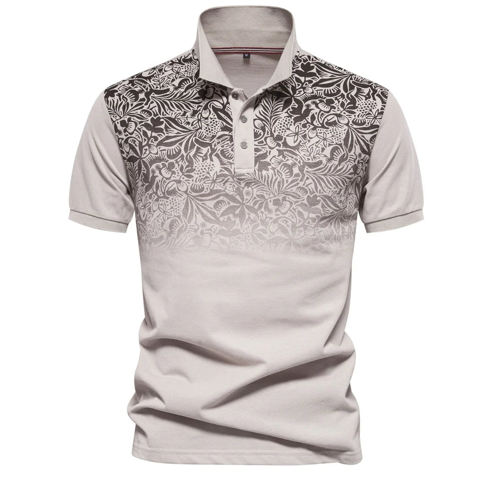 Men's Short Sleeve Polo Shirt, Gradient Printed, Summer Fashion, New Design