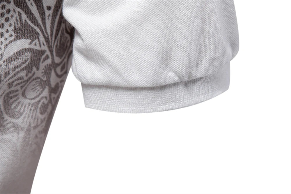 Men's Short Sleeve Polo Shirt, Gradient Printed, Summer Fashion, New Design
