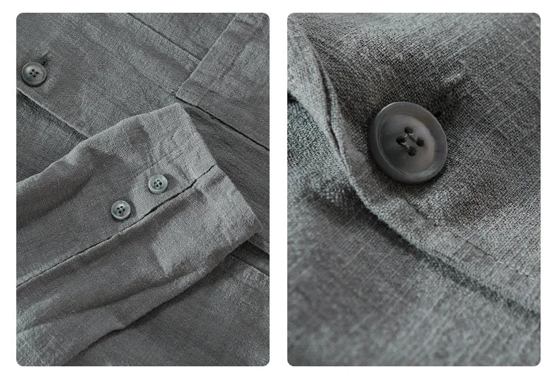 Giacca blazer casual in lino da uomo – Stile streetwear leggero e ampio