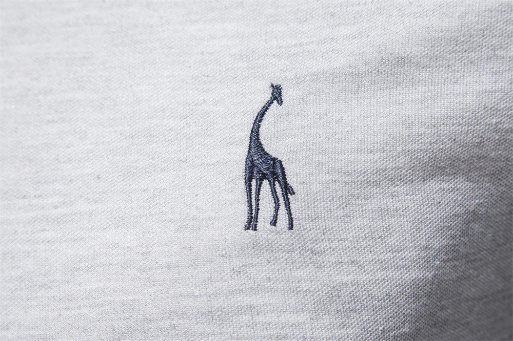 New Men's Embroidery Polo Long Sleeve Social