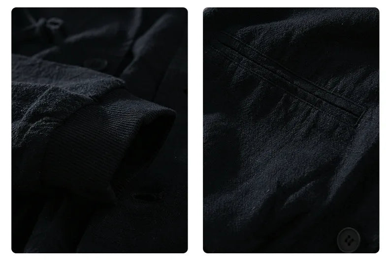 Giacca con cappuccio in lino da uomo – Leggera, casual e confortevole