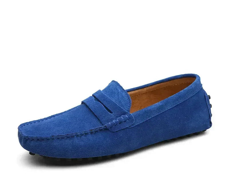 Navy Suede Loafers – Old Money Elegance