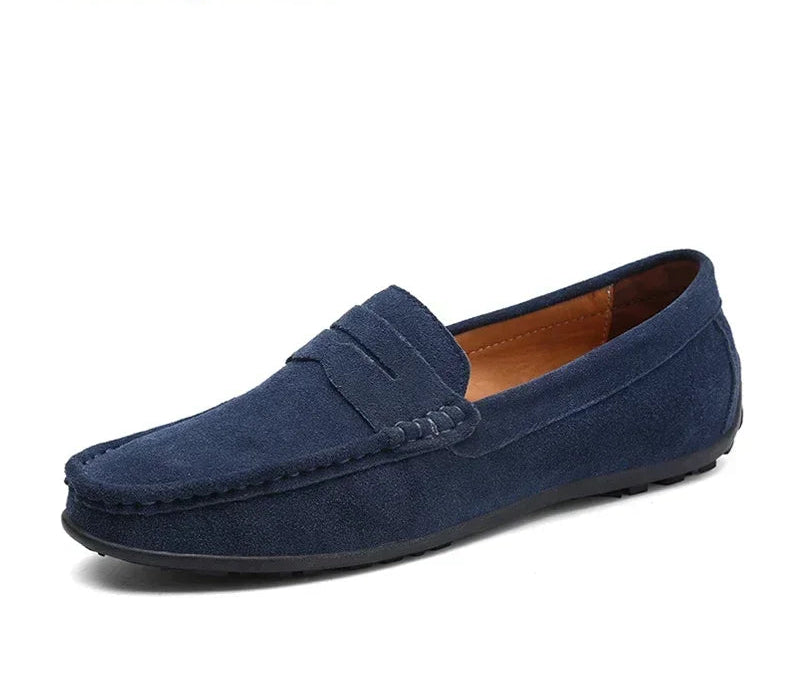 Navy Suede Loafers – Old Money Elegance