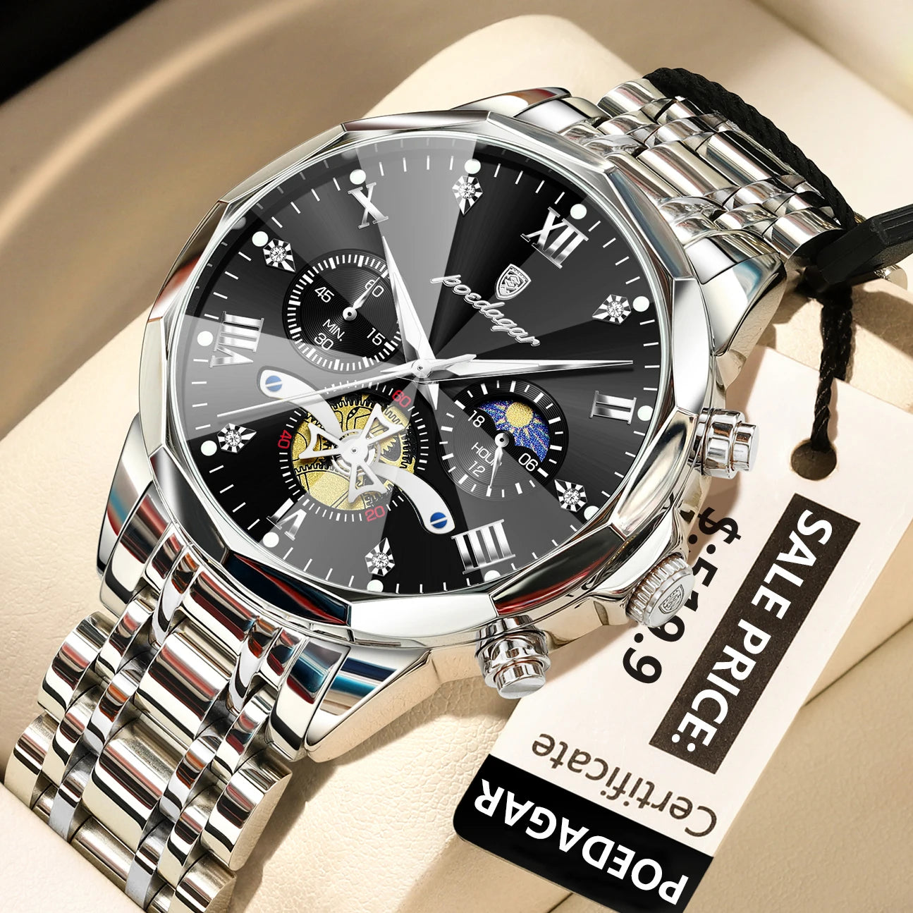 Luxury Men Watch Top Original Waterproof Luminous Chronograph