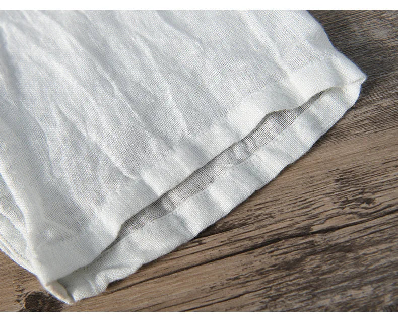 Vintage Men's lightweight short-sleeved 100% linen shirt