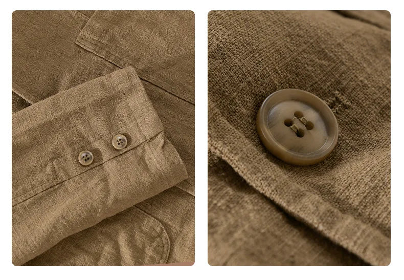 Giacca blazer casual in lino da uomo – Stile streetwear leggero e ampio