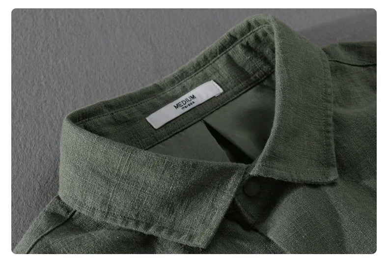 Giacca casual da uomo in cotone e lino – Capospalla leggero per primavera e autunno