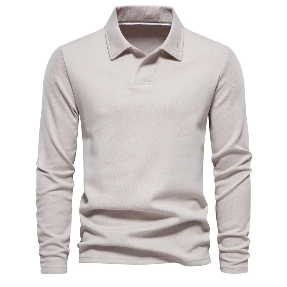 Embroidery Polo Shirt for Men Fashion Neck Turn Down Collar Social Polo Shirts Luxury Golf Shirt