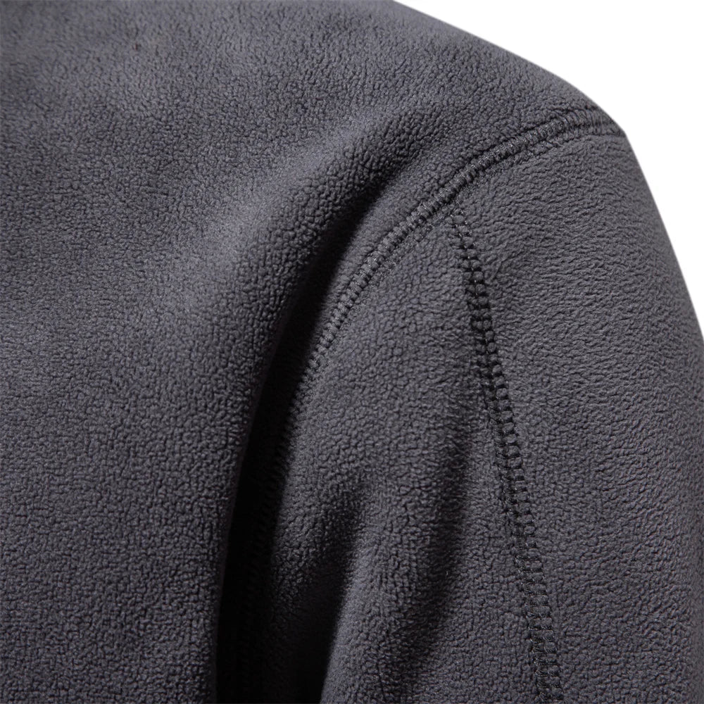Men’s Fleece Zip Pullover Jacket – Thick Warm Soft Shell, Premium Winter Wear