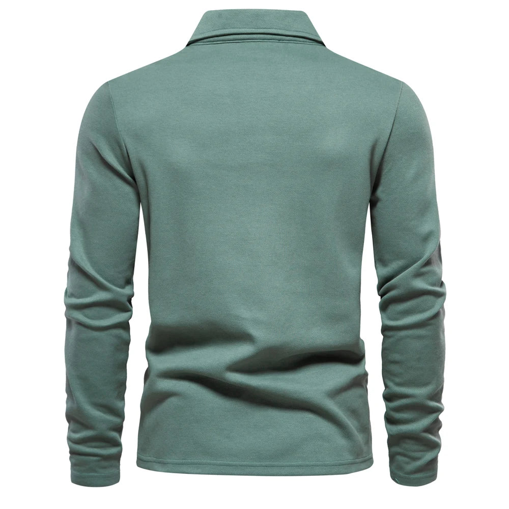 Embroidery Polo Shirt for Men Fashion Neck Turn Down Collar Social Polo Shirts Luxury Golf Shirt