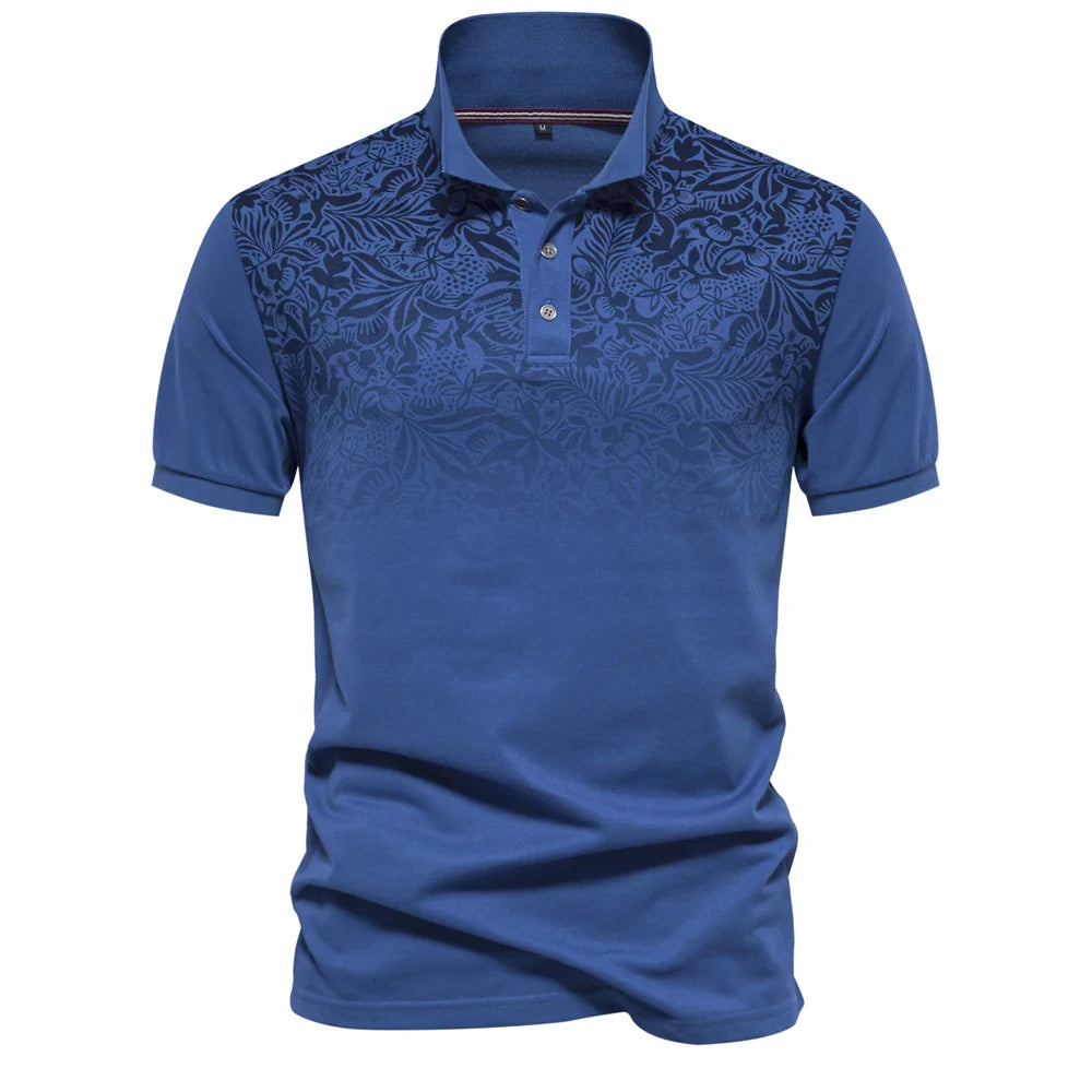 Men's Short Sleeve Polo Shirt, Gradient Printed, Summer Fashion, New Design