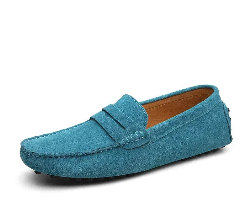 Navy Suede Loafers – Old Money Elegance