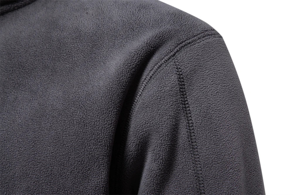 Men’s Fleece Zip Pullover Jacket – Thick Warm Soft Shell, Premium Winter Wear