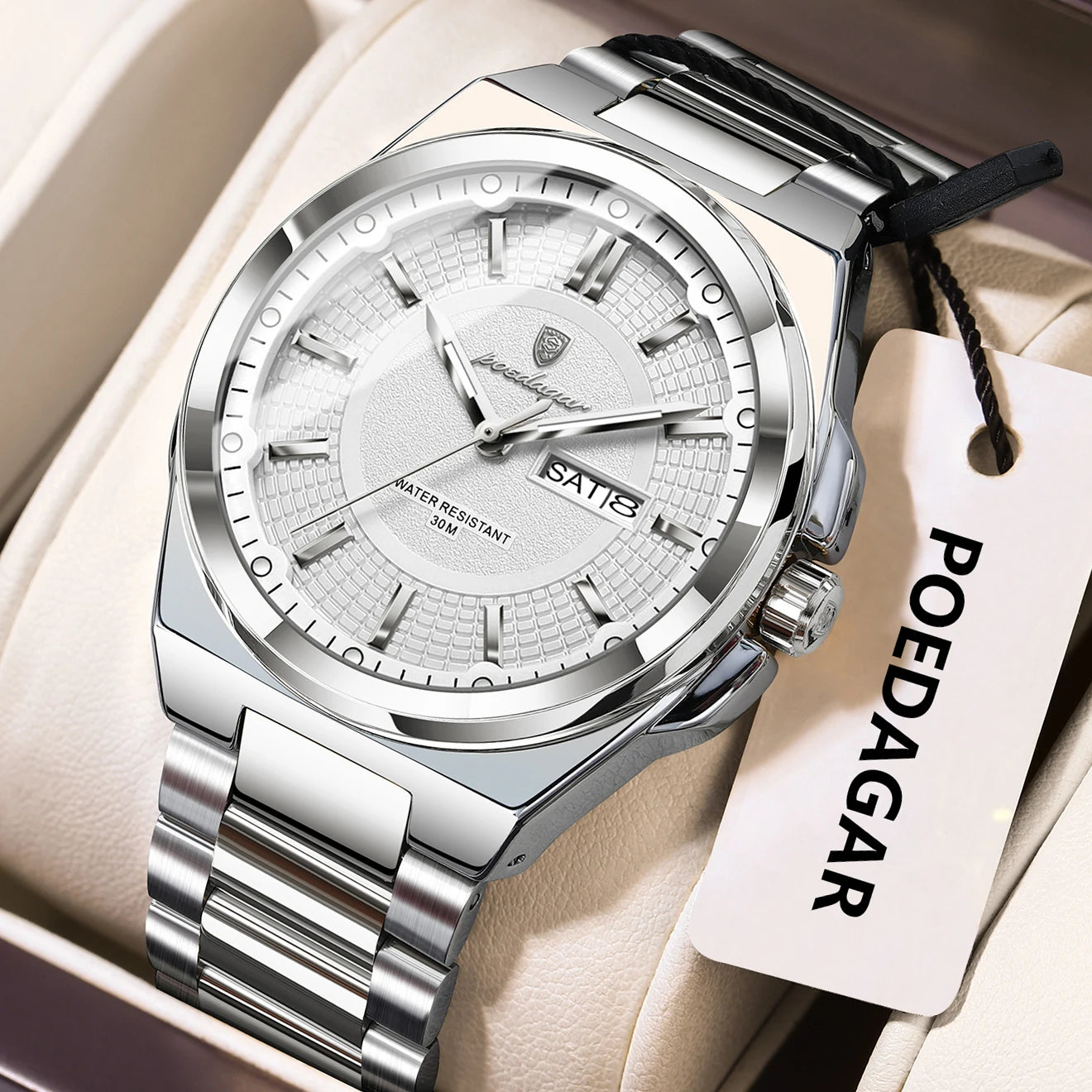 Original Men Clock Quartz ,Date ,Week Luxury Man Waterproof