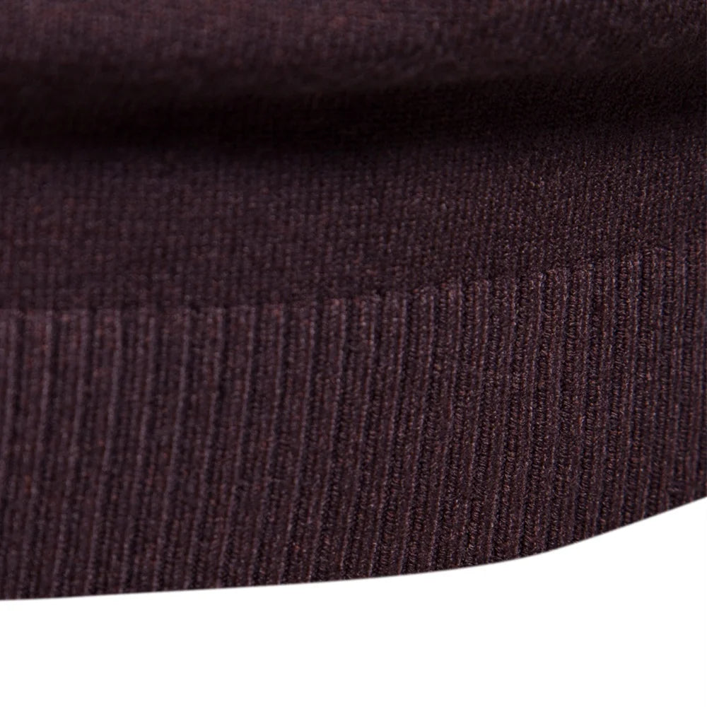 Men’s Classic Turtleneck Sweater – Slim Fit, Solid Color, Warm Winter Pullover