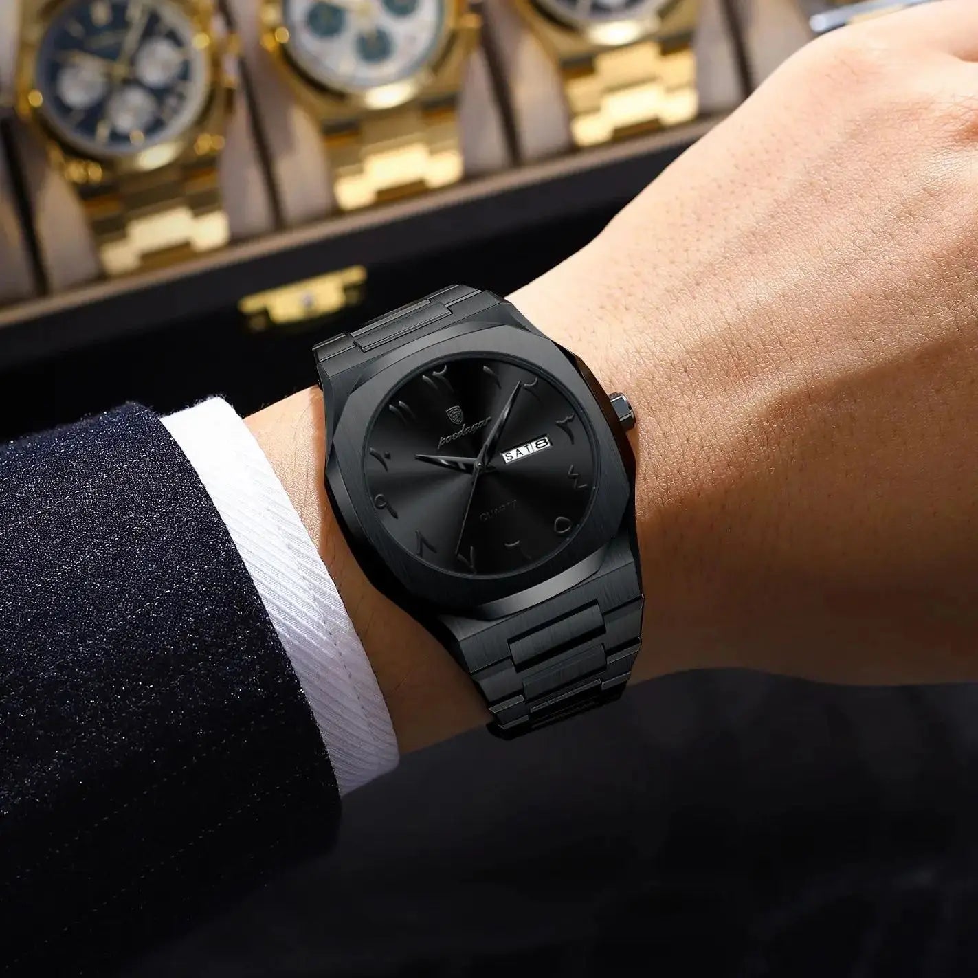 Luxury Watch For Men Waterproof Calendar Wristwatch Quartz