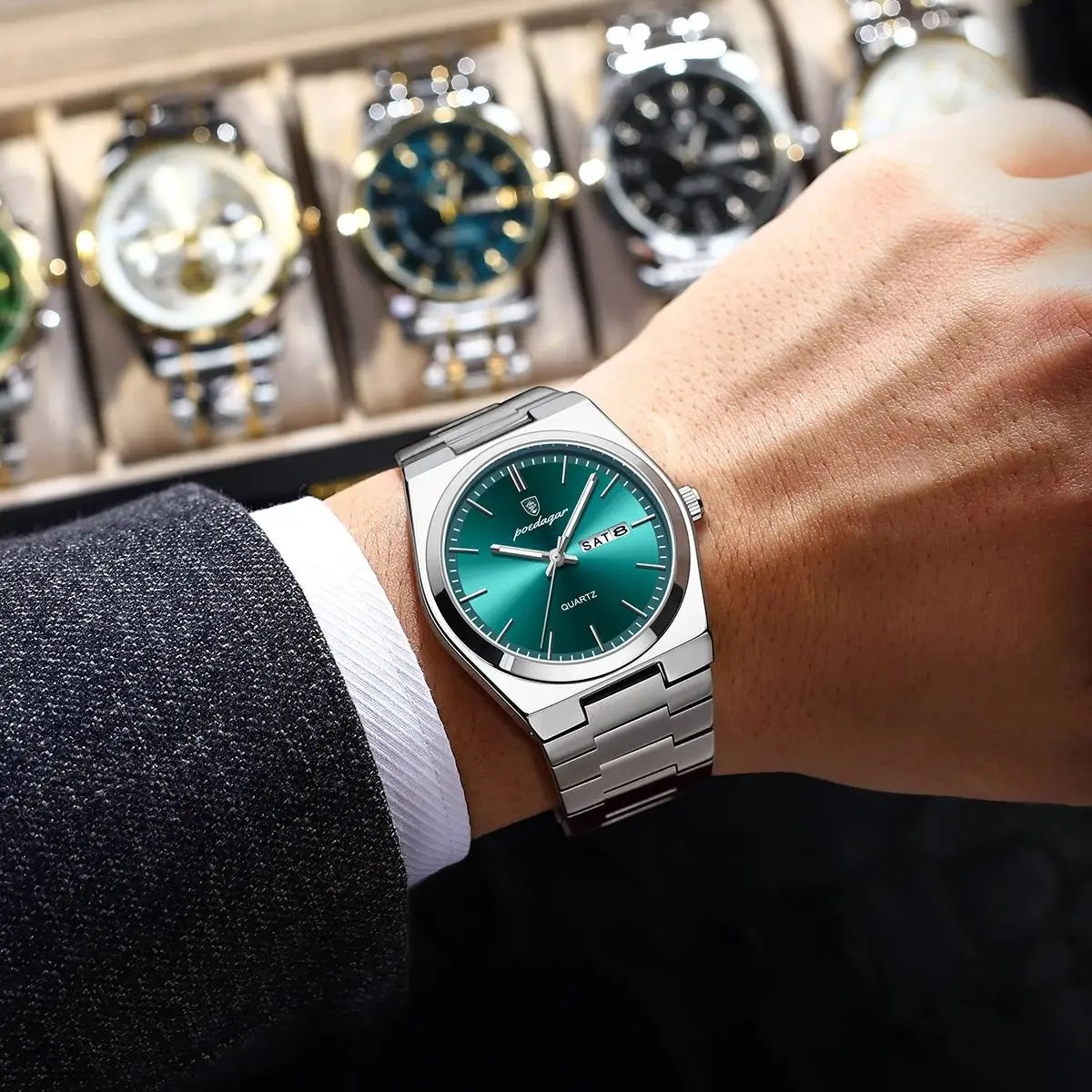 Luxury Quartz Man Wristwatch Sport Men Watches Waterproof Reloj+box