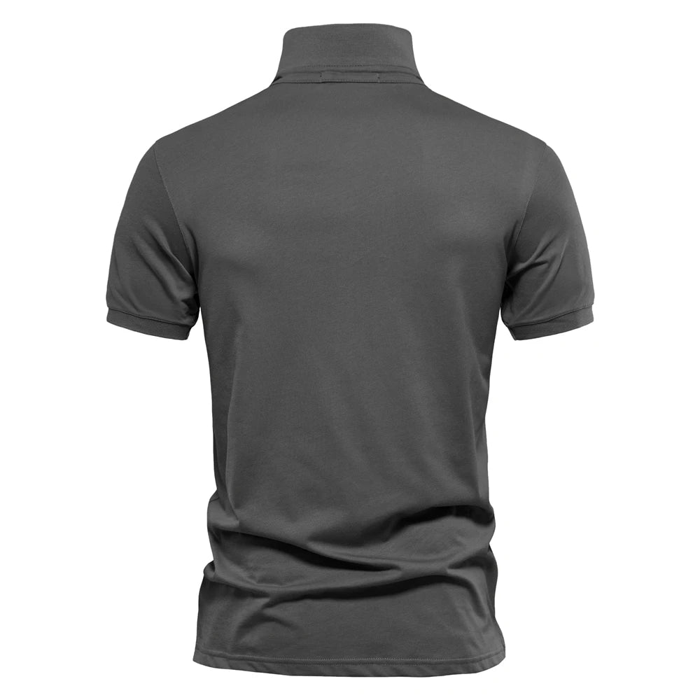 100% Cotton Embroidery Men's Polo New Summer Brand Social