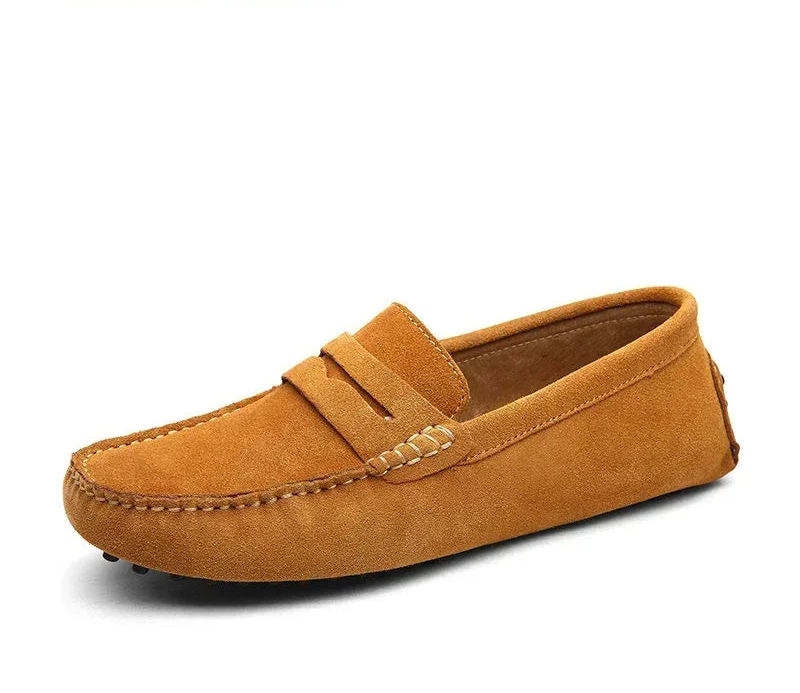 Navy Suede Loafers – Old Money Elegance